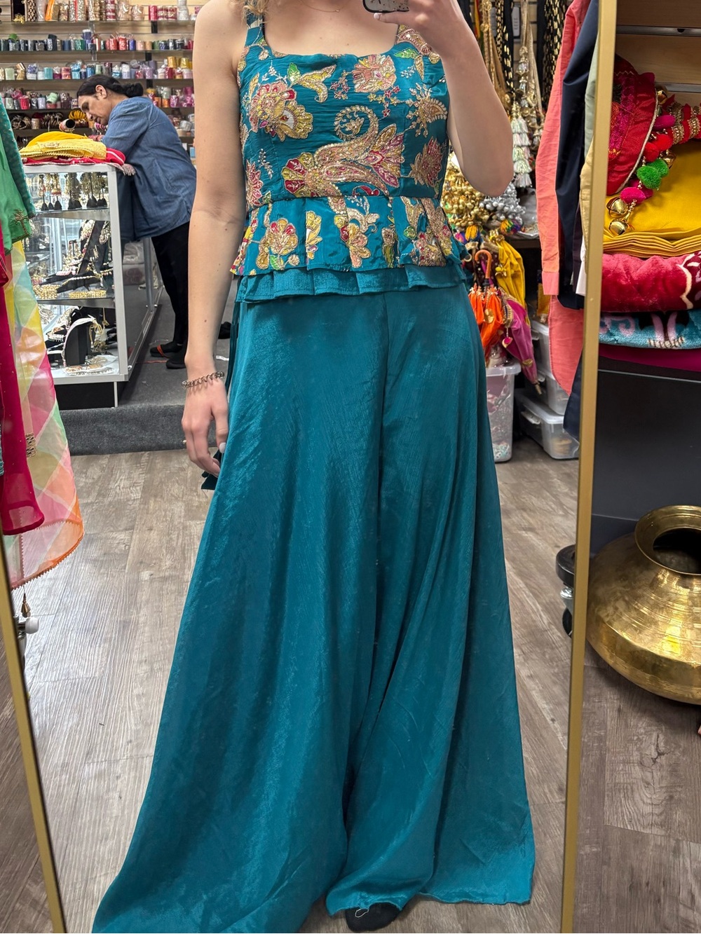 Indian gharara sharara wedding traditional outfit with dupata